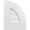 Ekena Millwork Quarter Round Top Right Surface Mount PVC Gable Vent w/ 3-1/2"W x 1"P Standard Frame, 12"W x 16"H GVPQR12X1601SF - alternate 1